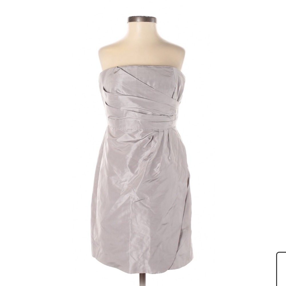 J.Crew Grey/Silver Strapless Cocktail Dress 2P
